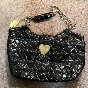 Betsey Johnson “Betseyville” Woman Black Tote Bag